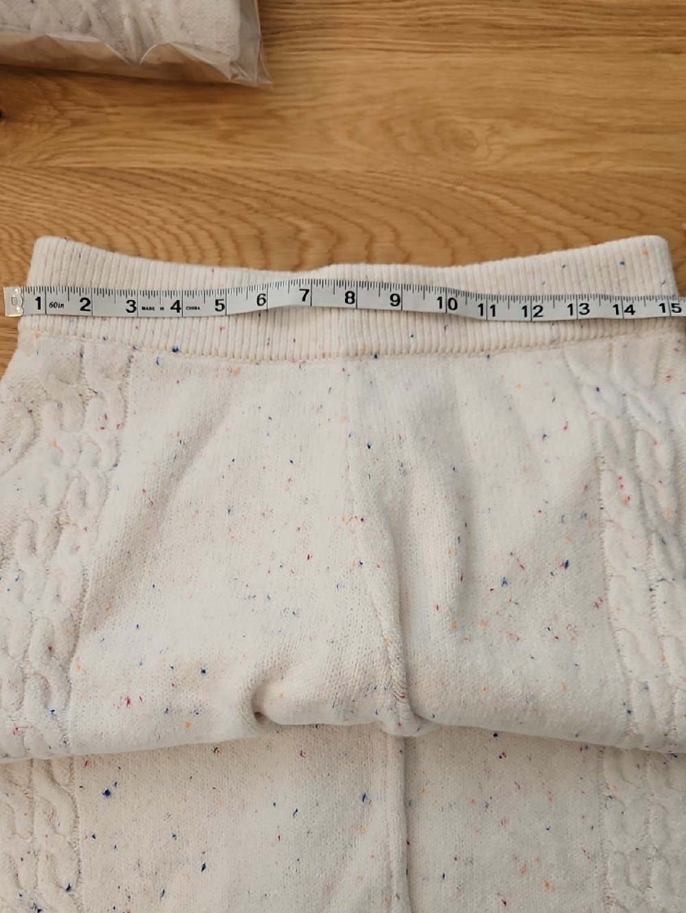 Old Navy SoSoft Speckled Cabelled Knit Lounge Pants Ivory - Picture 7 of 10